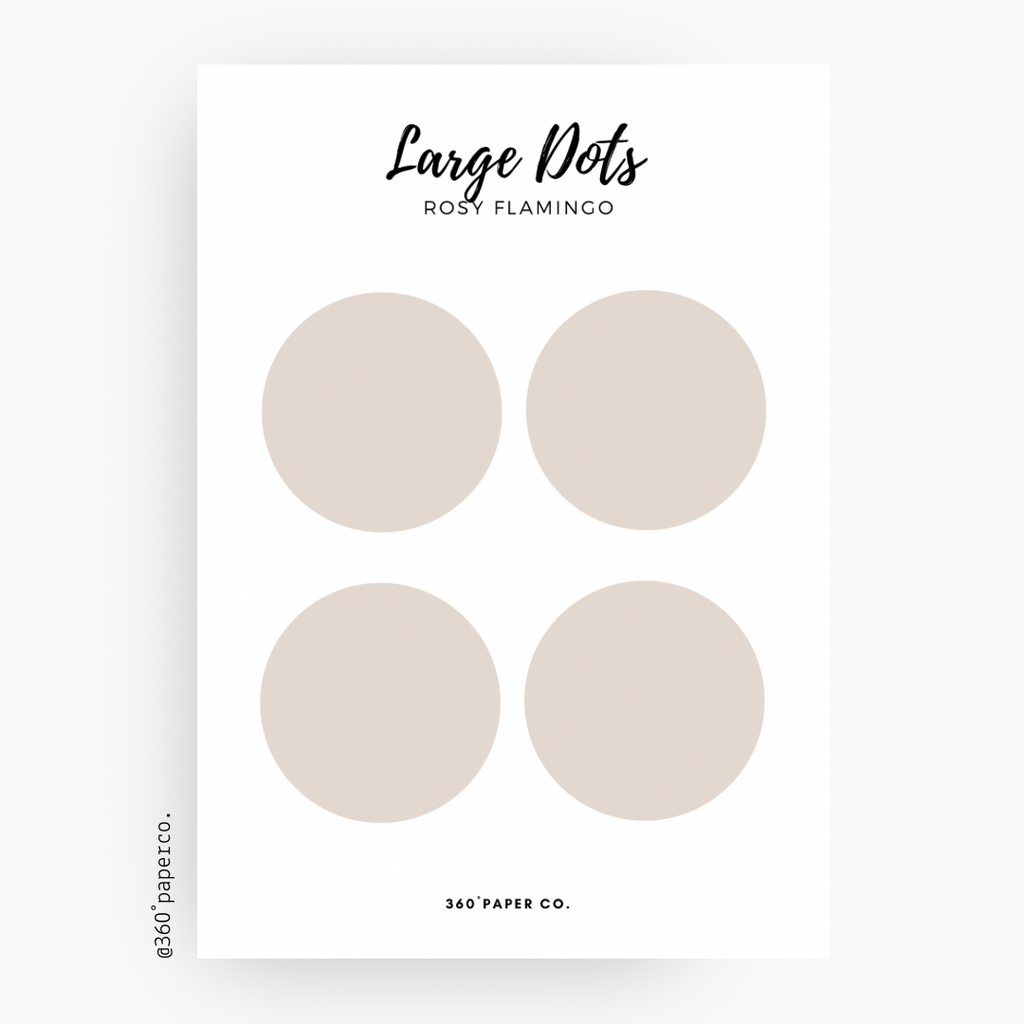 Rosy Flamingo Large Dots Stickers