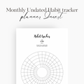 Monthly Undated Habits Tracker Planner Insert | D2