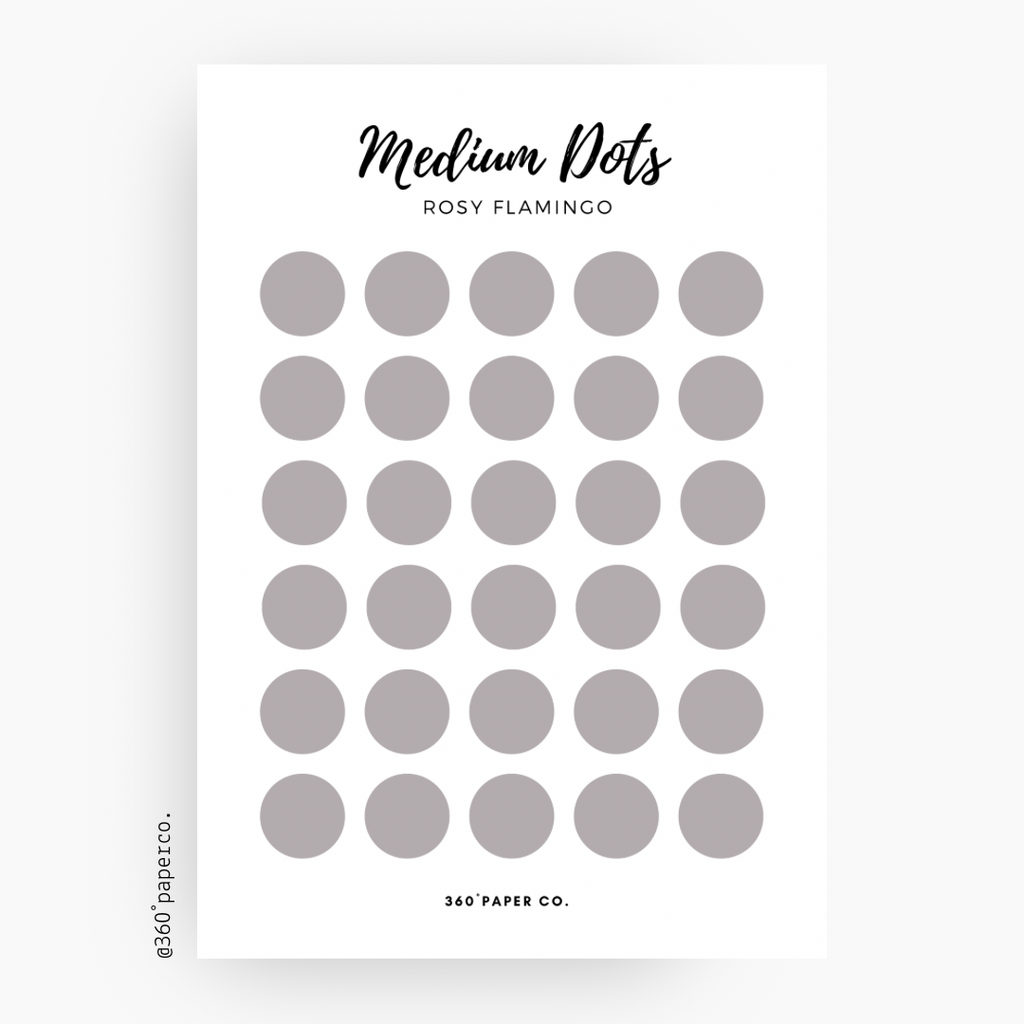 Rosy Flamingo Medium Dots Stickers