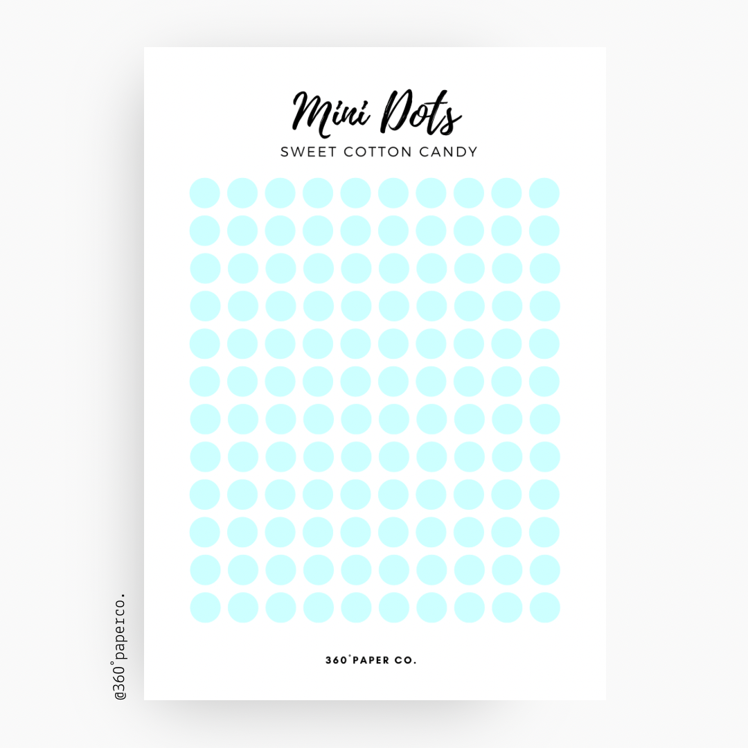 Sweet Cotton Candy Mini Dots Stickers