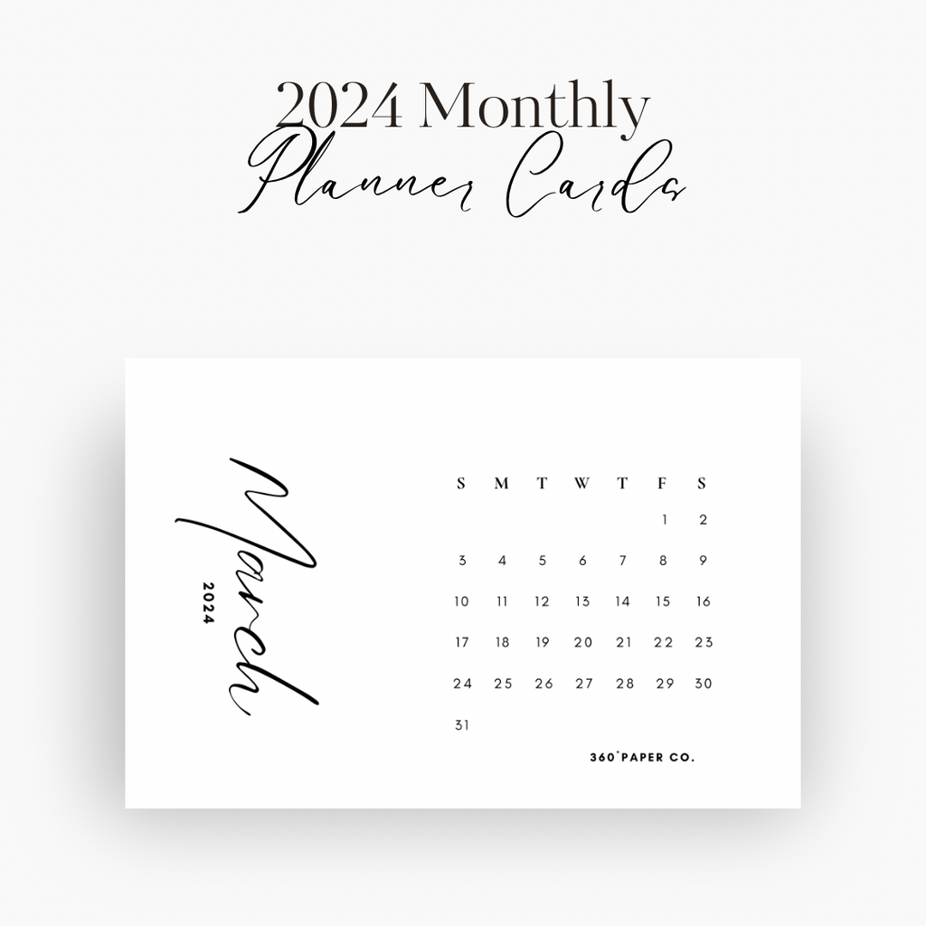 2025 Monthly Planner cards