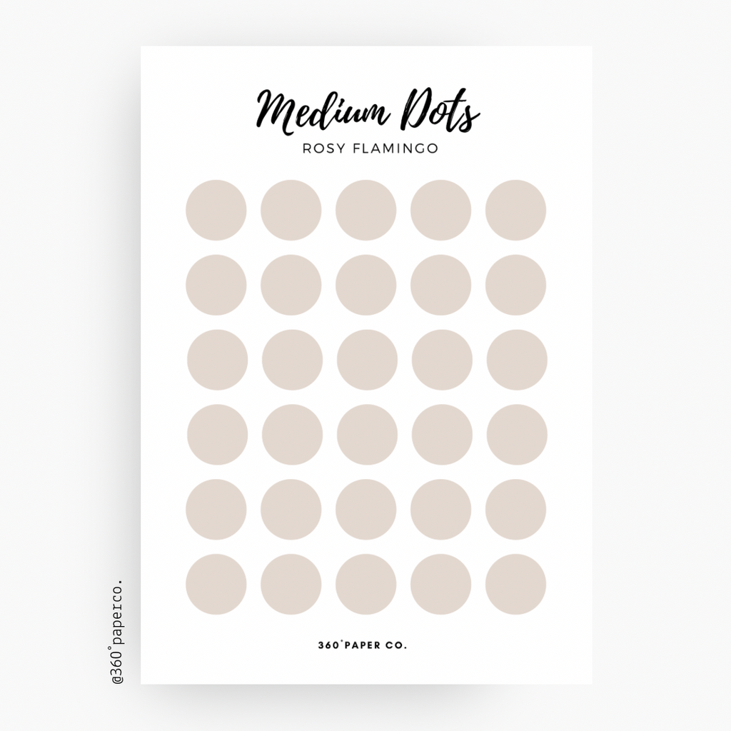 Rosy Flamingo Medium Dots Stickers