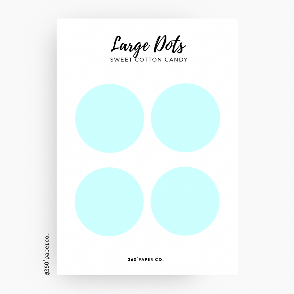 Sweet Cotton Candy Large Dots Stickers