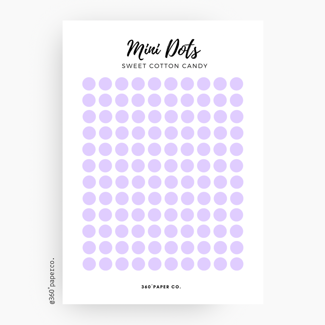 Sweet Cotton Candy Mini Dots Stickers