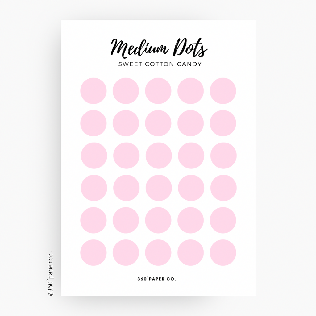 Sweet Cotton Candy Medium Dots Stickers
