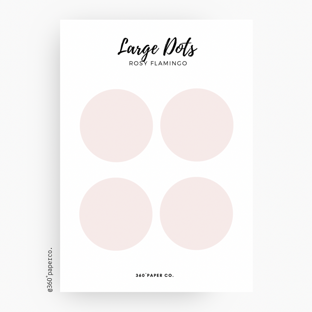 Rosy Flamingo Large Dots Stickers