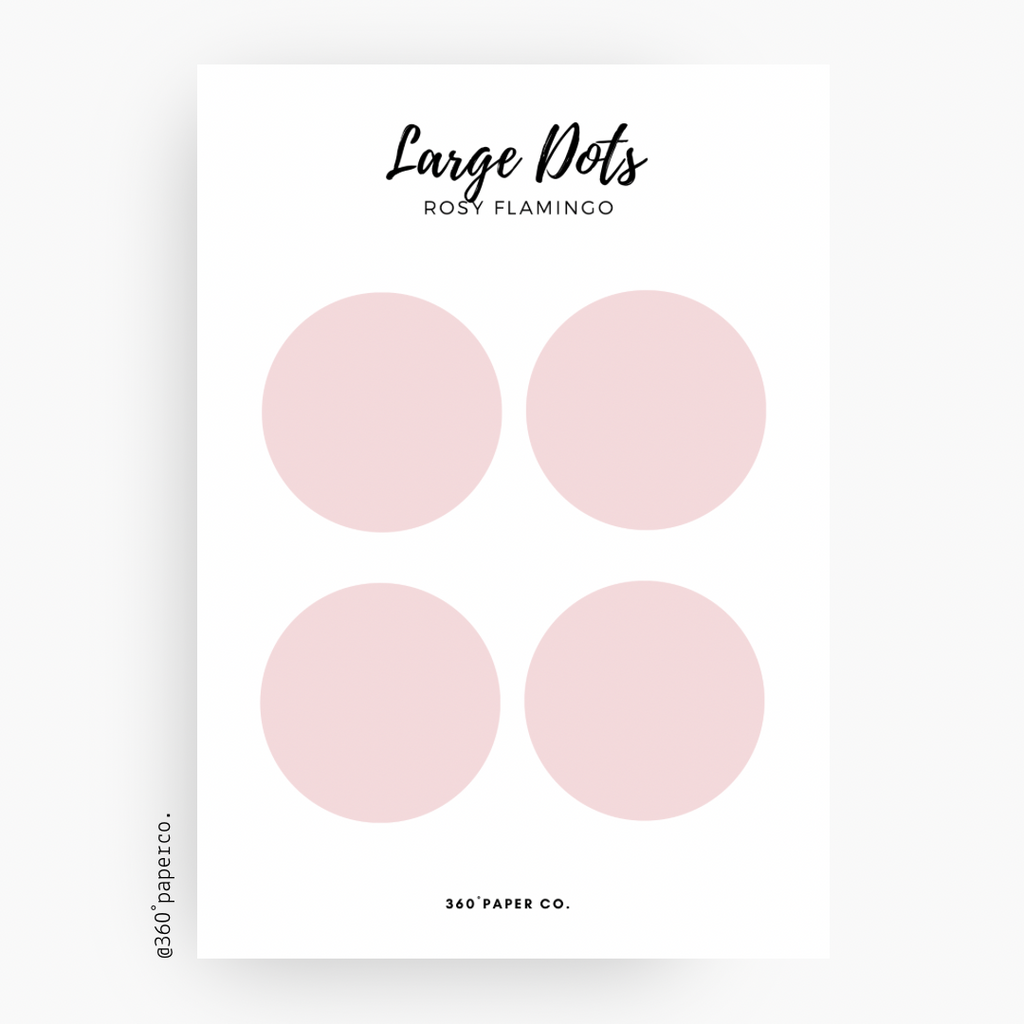 Rosy Flamingo Large Dots Stickers