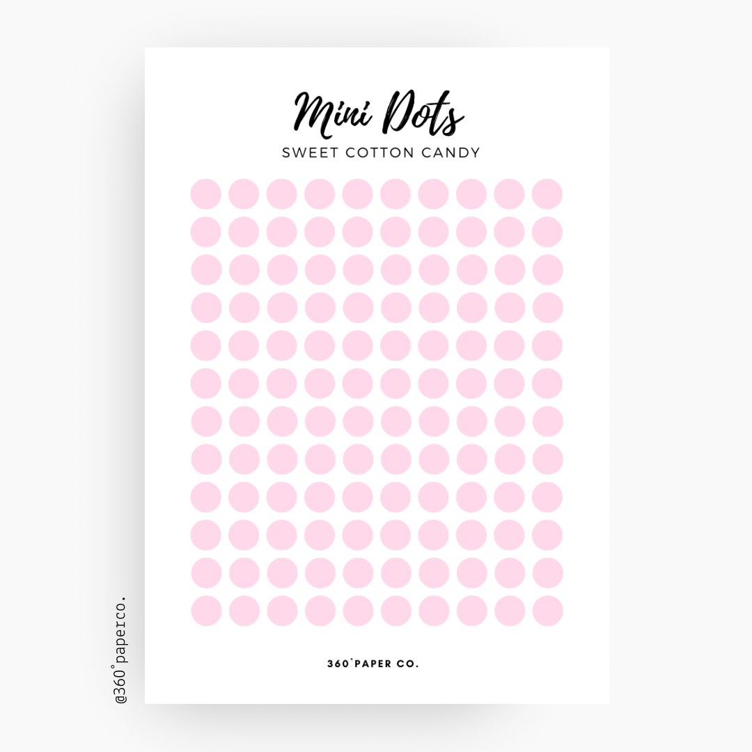 Sweet Cotton Candy Mini Dots Stickers