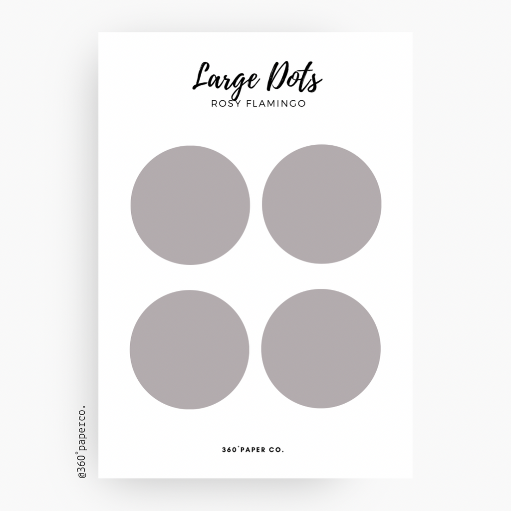 Rosy Flamingo Large Dots Stickers
