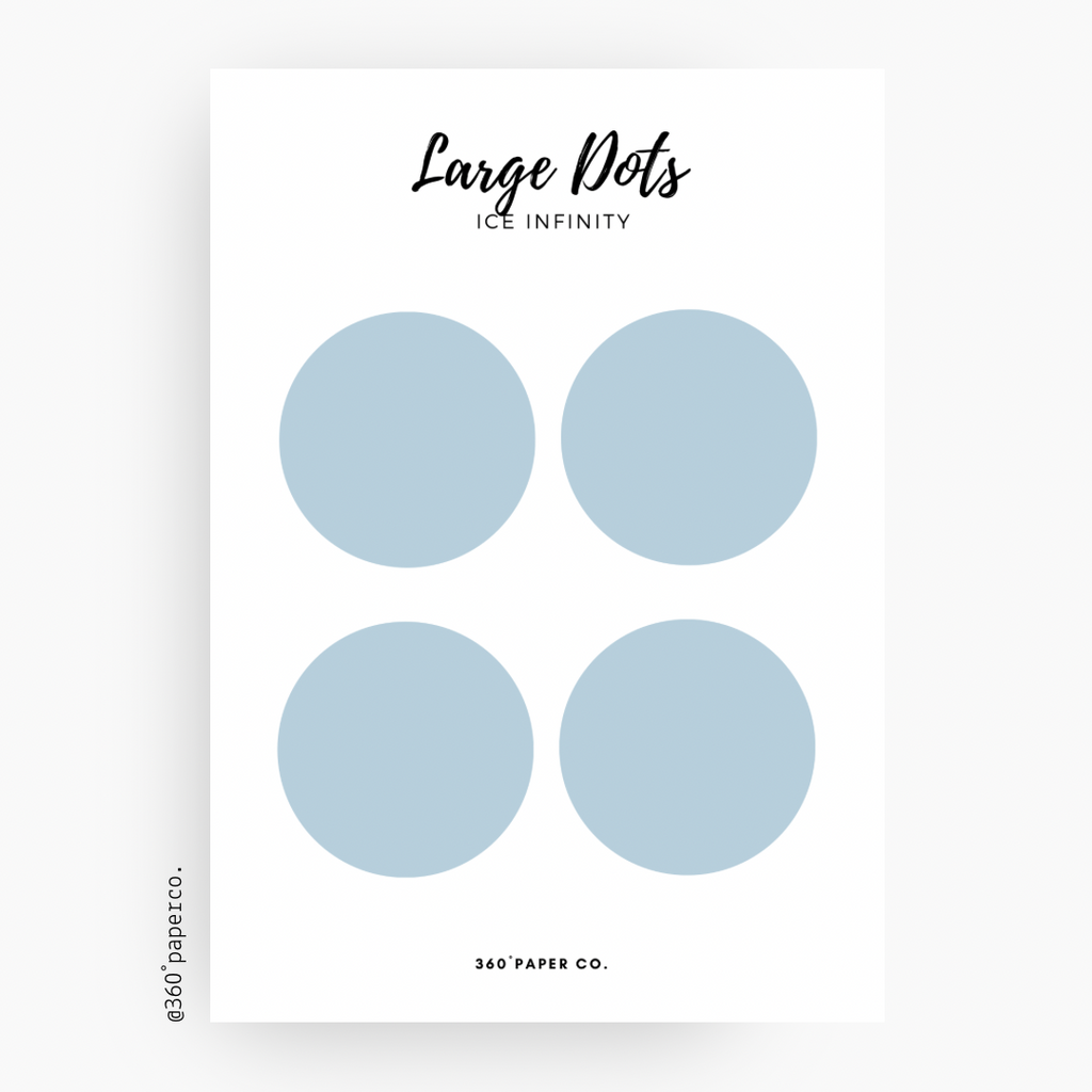 Ice Infinity Large Dots Stickers