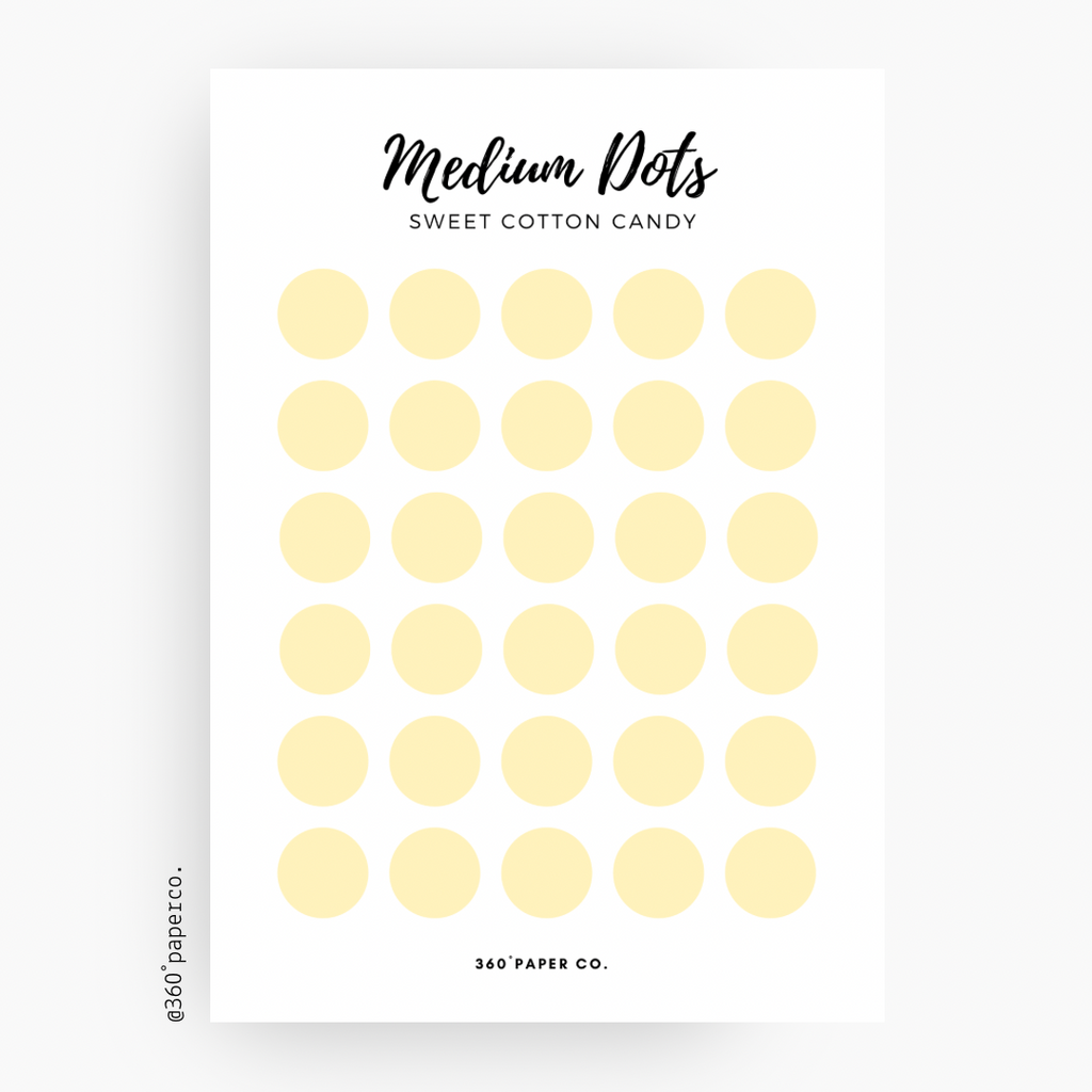 Sweet Cotton Candy Medium Dots Stickers