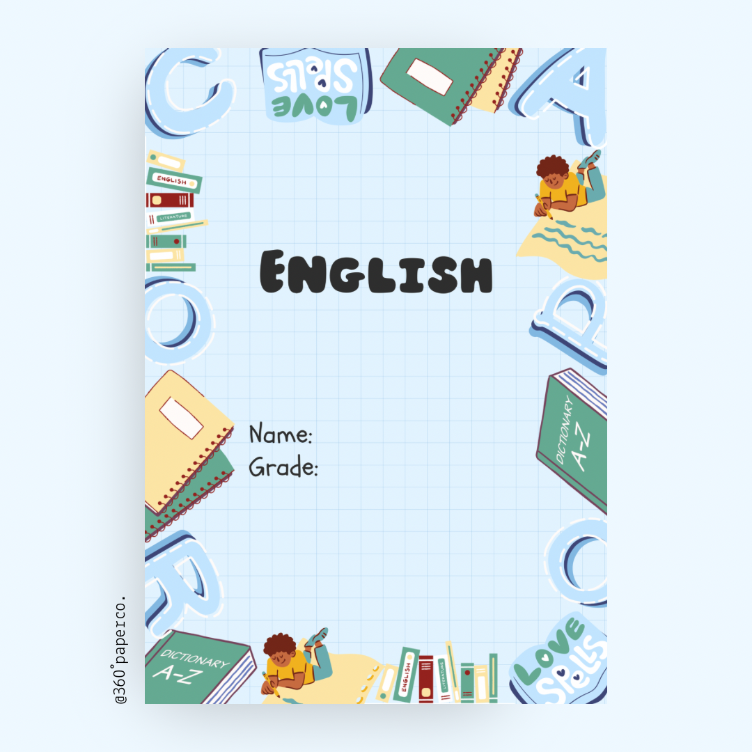 Subject Notebooks (English, Arabic, Science, Math) - Boys