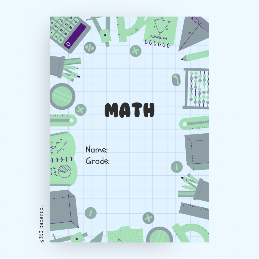 Subject Notebooks (English, Arabic, Science, Math) - Boys