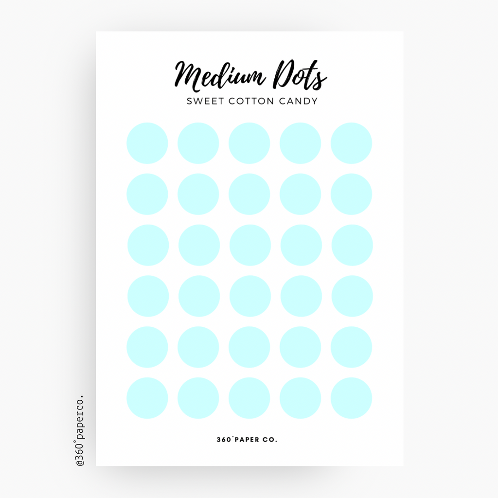 Sweet Cotton Candy Medium Dots Stickers