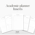 Academic Planner Inserts