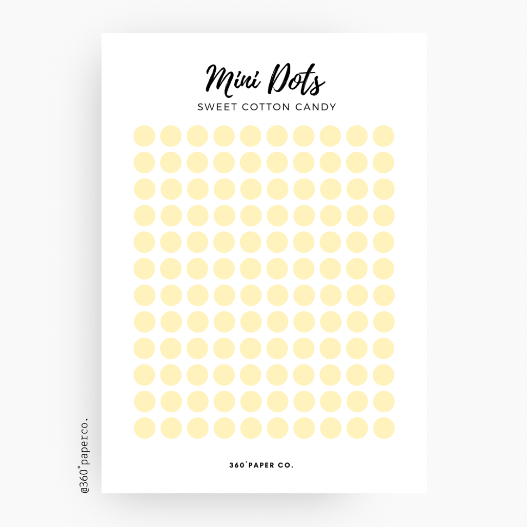 Sweet Cotton Candy Mini Dots Stickers