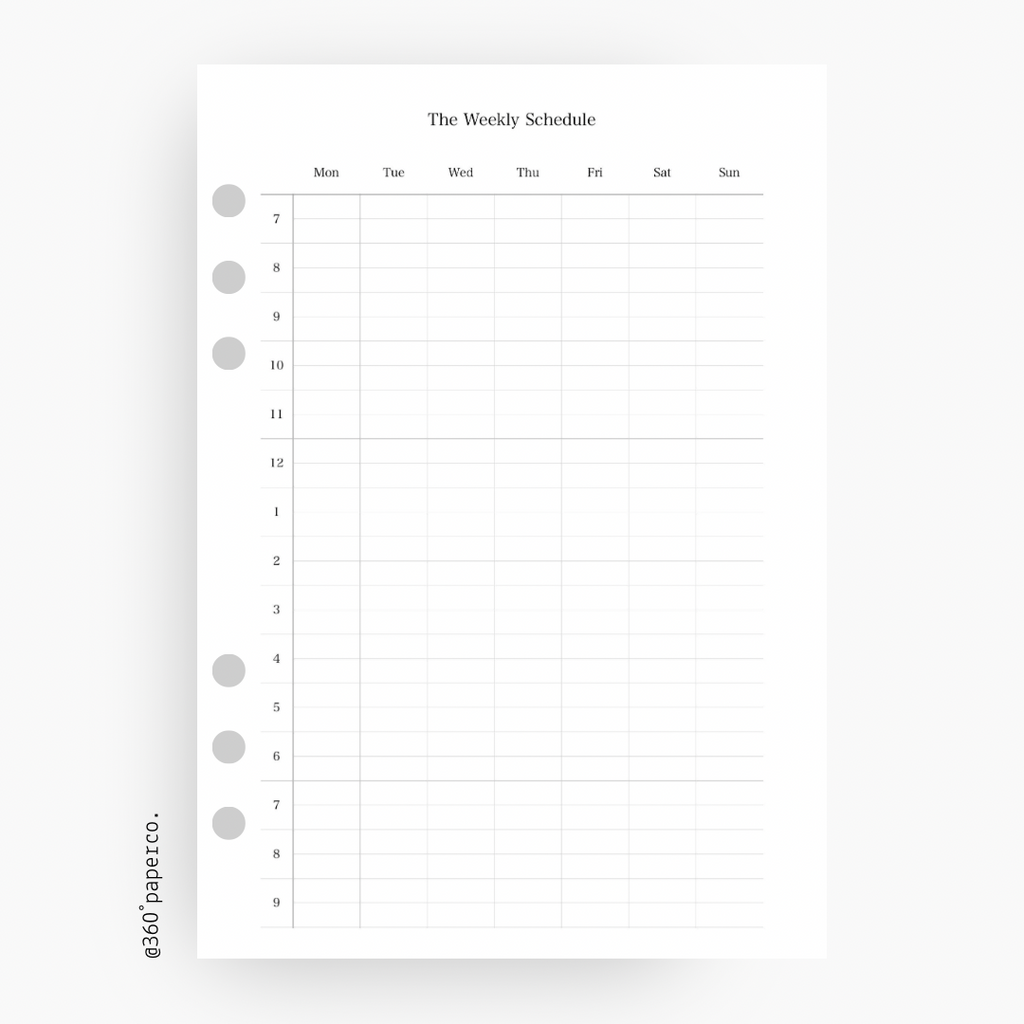 Academic Planner Inserts