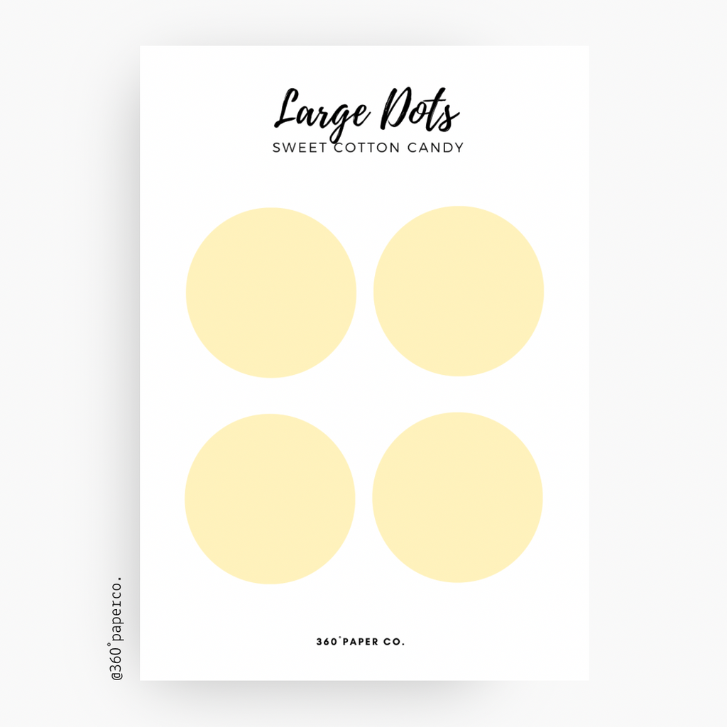 Sweet Cotton Candy Large Dots Stickers