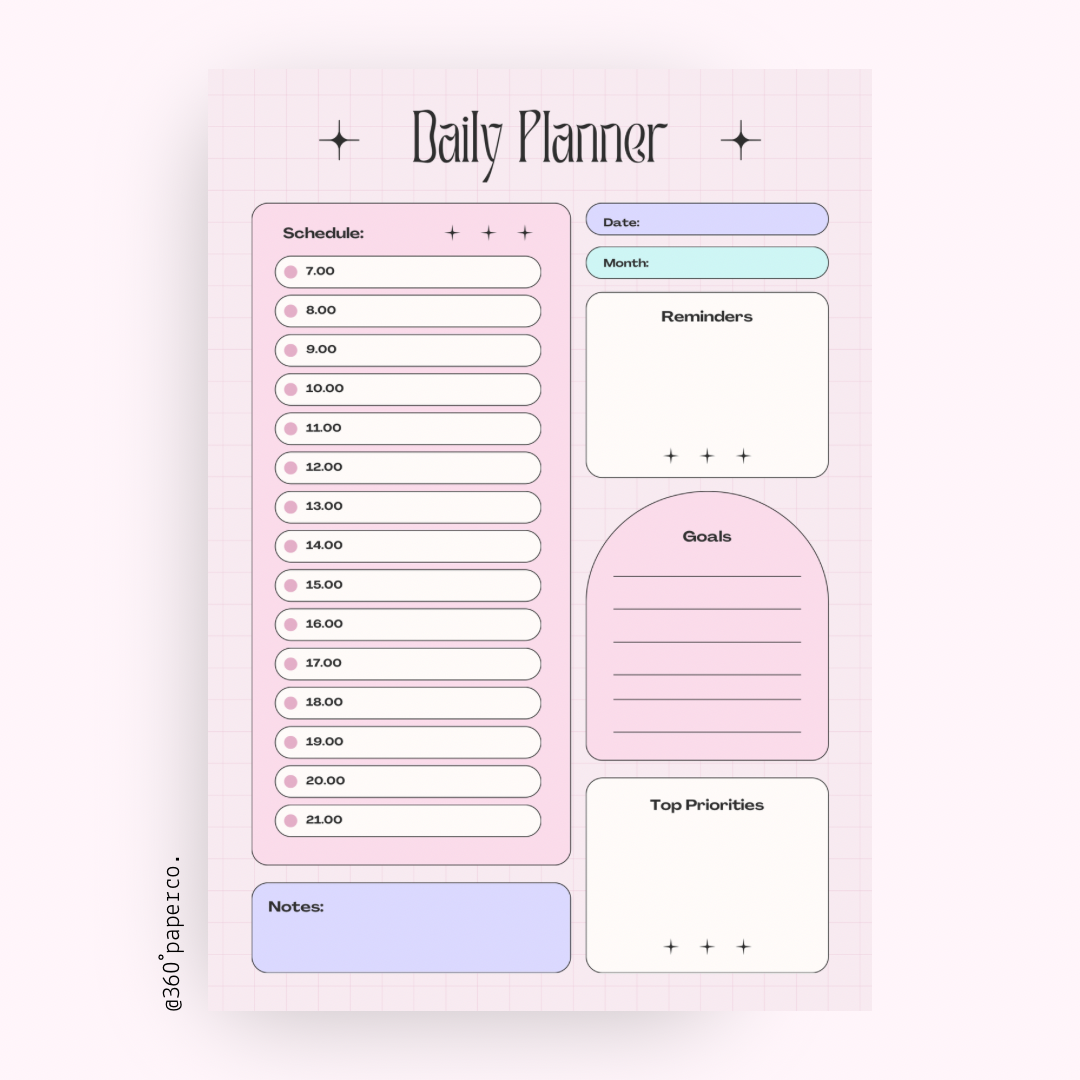 Girls’ Daily School Planner